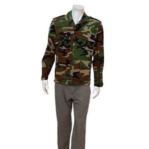 Sandro Paris Men’s Camo Button Jacket